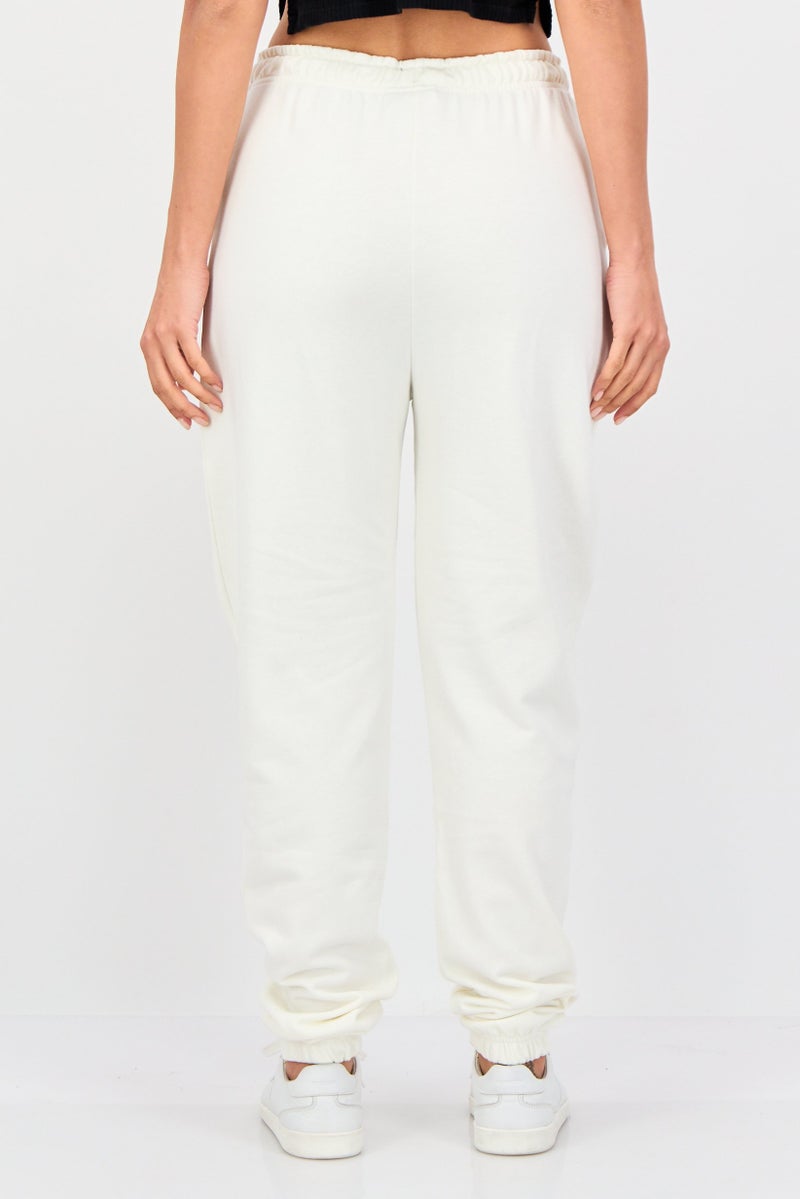 Juicy Couture Women Regular Fit Graphic Print Jogger Pants, White - Image 3