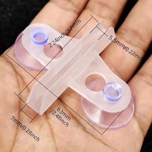 VAYINATO® White Divider Sheet Breeding Separation Aquarium Glass Clip | Partition Fish Tank Isolation Suction Cup Clip (Pack of 5) by Petzlifeworld - Image 5