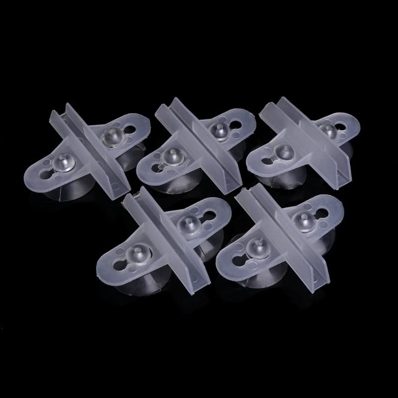 VAYINATO® White Divider Sheet Breeding Separation Aquarium Glass Clip | Partition Fish Tank Isolation Suction Cup Clip (Pack of 5) by Petzlifeworld - Image 1