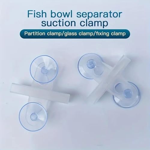 VAYINATO® White Divider Sheet Breeding Separation Aquarium Glass Clip | Partition Fish Tank Isolation Suction Cup Clip (Pack of 5) by Petzlifeworld - Image 2