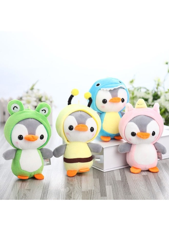 Generic Spot Cute Plush Dress Penguin Baby Doll Activity Gift Plush Doll Bag Key Pendant-Color:Green-Height:13cm  - Image 2