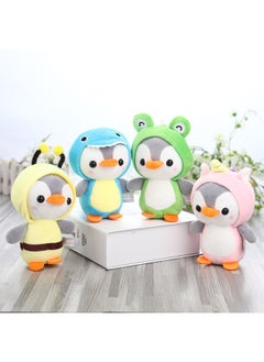 Generic Spot Cute Plush Dress Penguin Baby Doll Activity Gift Plush Doll Bag Key Pendant-Color:Green-Height:13cm  - Image 3