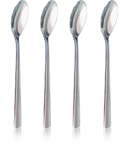 NobleEgg Egg Spoons for Soft Boiled Eggs, Coffee, Desserts | 18/8 Stainless Steel | 5.5 inches | Set of 4 - Image 1