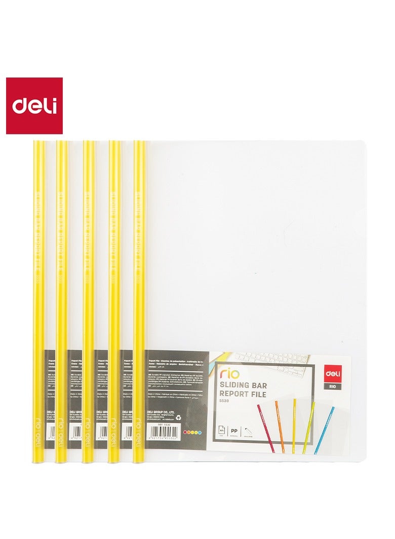 Deli E5530 Report File - A4, Assorted Colors,5 Pcs Set - Image 2