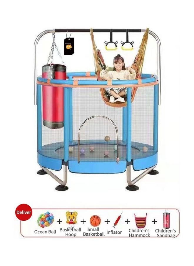 Arababy Trampoline With Basketball Hoop, Hammock, Sandbag And Ocean Balls 1.4inch  - Image 1