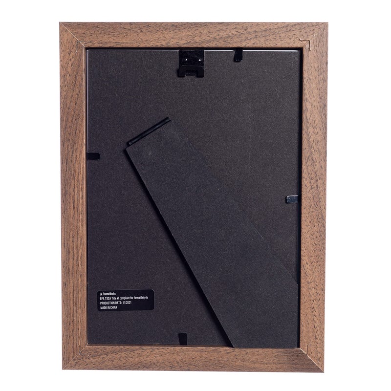 Frameworks 5x7 حصيرة إلى 4x6 إطارات الصور الخشبية الكلاسيكية مع الزجاج المقسى | البلوط الظلام | 2 عبوة - Image 2