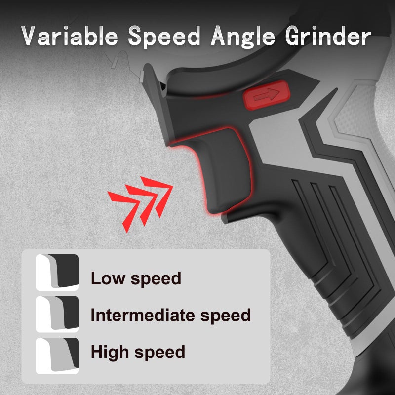 NANWEI 3 Inch Angle Grinder Cordless Brushless With LED Light,Mini Variable Speed Angle Grinder With 2 x 20V 2.0Ah Battery,15000rpm,7Pcs Cutting Discs For Cutting Grinding Polishing (With Batteries) - Image 3