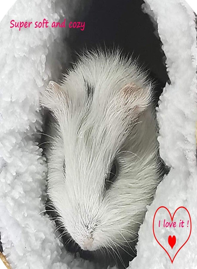 LEFTSTARER Hanging Tunnel for Small Animals Guinea Pig Accessories Sugar Glider Cage Accessories Hamster Rat Toys Ferret Hammock（Heart-Purple） - Image 3