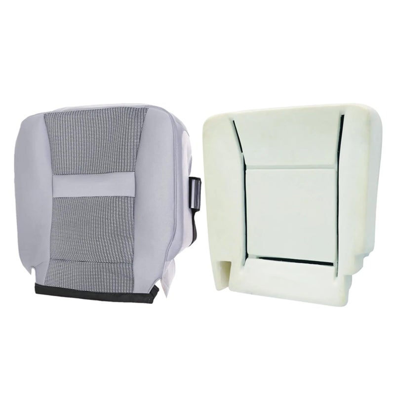 NLQR Cloth Gray Front Driver Side Bottom and Seat Cushion Replacement Seat Covers Compatible with Dodge Ram 1500 2500 3500 4500 5500 2006 2007 2008 2009 2010 - Image 5