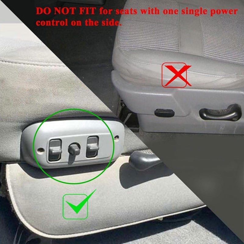 NLQR Cloth Gray Front Driver Side Bottom and Seat Cushion Replacement Seat Covers Compatible with Dodge Ram 1500 2500 3500 4500 5500 2006 2007 2008 2009 2010 - Image 3