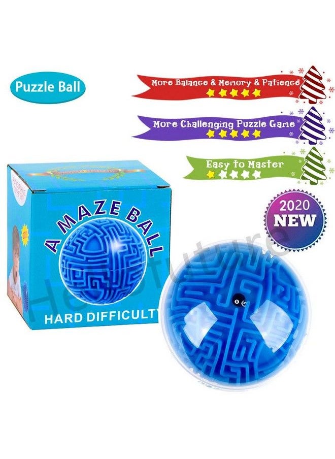 Hellofuture - Mini 3D Magic Maze Puzzle Ball Cube Game Globe Sphere Bulk Labyrinth Toys Brain Teaser Game Learning Education Puzzle Toys Gifts (Hard Difficulty) - Image 1
