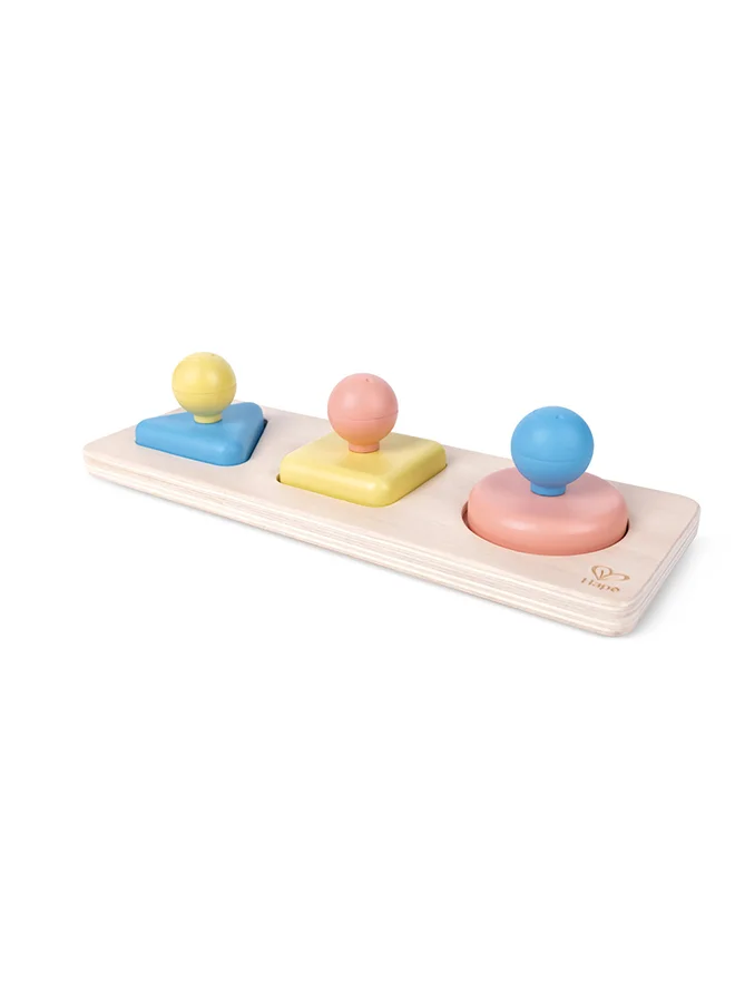 هيب Hape Wooden Montessori Mirror Shape Puzzle - 3pcs | Eco-Friendly Sensory Toy with Rice Material Shapes & Color Mirrors | Fine Motor & Shape Learning for Babies 10+ Months