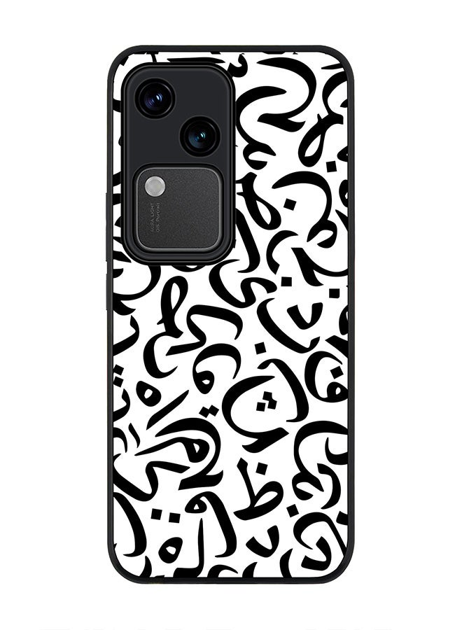 Stylizedd Rugged Black edge case for Vivo V30 5G, Slim fit Soft Case Flexible Rubber Edges Anti Drop TPU Gel Thin Cover -  Arabian Pearls - Image 1