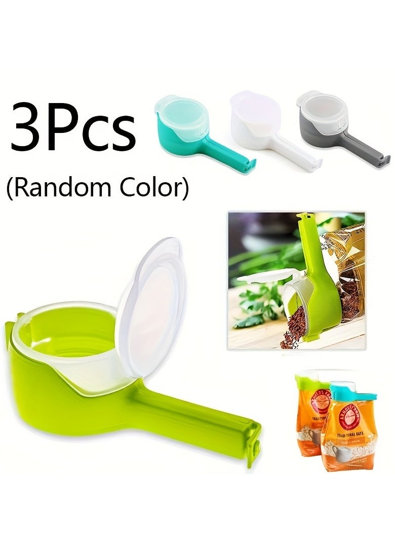 Versatile Food Sealing Clip with Pour Spout - Leak-Proof, Washable Plastic Bag Closure for Snacks & Tea Food (Random Color) - pzsku/Z3FB28289784B868D32E3Z/45/_/1728544727/b29f890c-5d33-4e72-8a09-6ccceca365a0