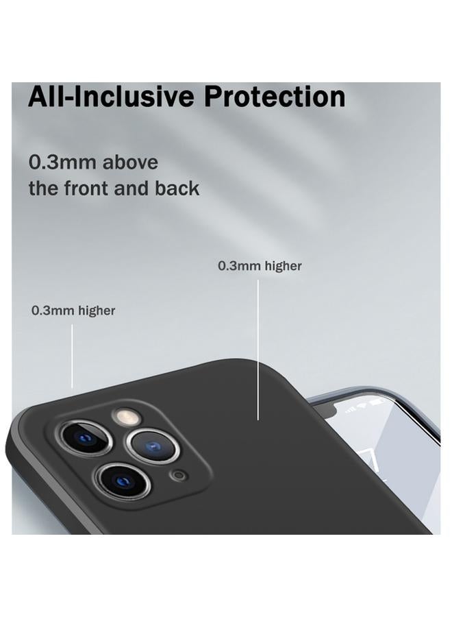 اس-توب جراب لهاتف iPhone 11 Pro Max بلون سادة من السيليكون السائل المقلد مع حافة مستقيمة وغطاء حماية كامل مقاوم للسقوط - Image 4