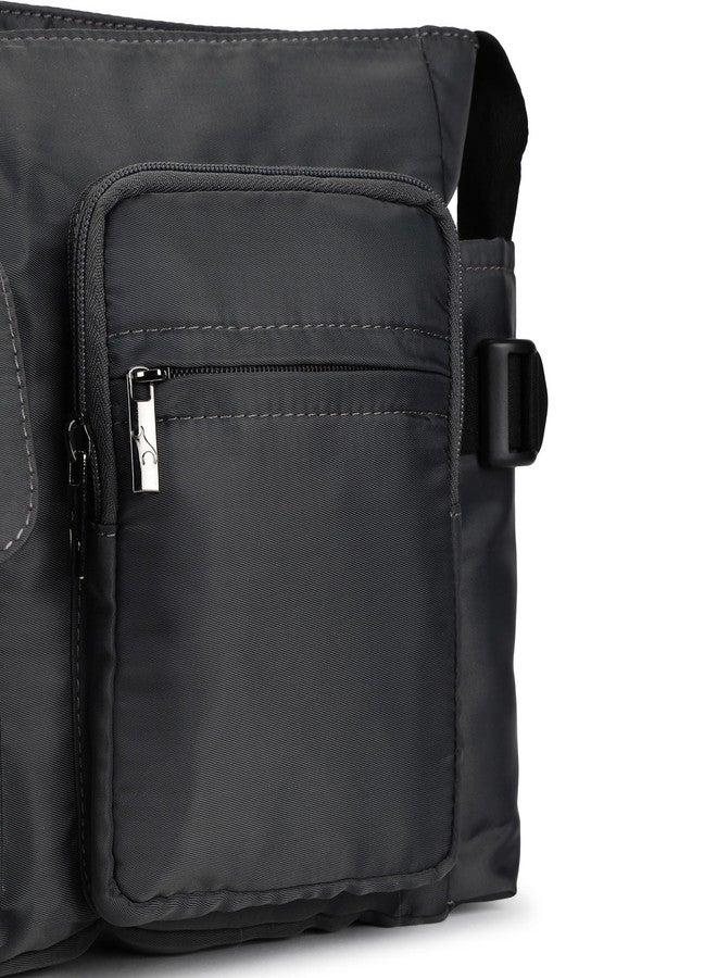 fastrack حقيبة س sling من فاستراك للرجال والنساء | حزام قابل للتعديل والفصل | جيوب وصول سريع مع منظمات داخلية | حقيبة مراسلة نايلون متينة - Image 5