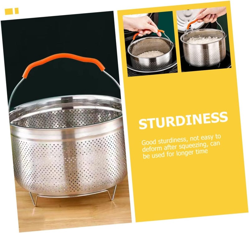 Kitchen Steamer Rack Stainless Steel Steaming Basket for Rice Cooker Food Steaming Holder Lightweight Design Easy to Clean Suitable for Home and Restaurant Use - Image 4