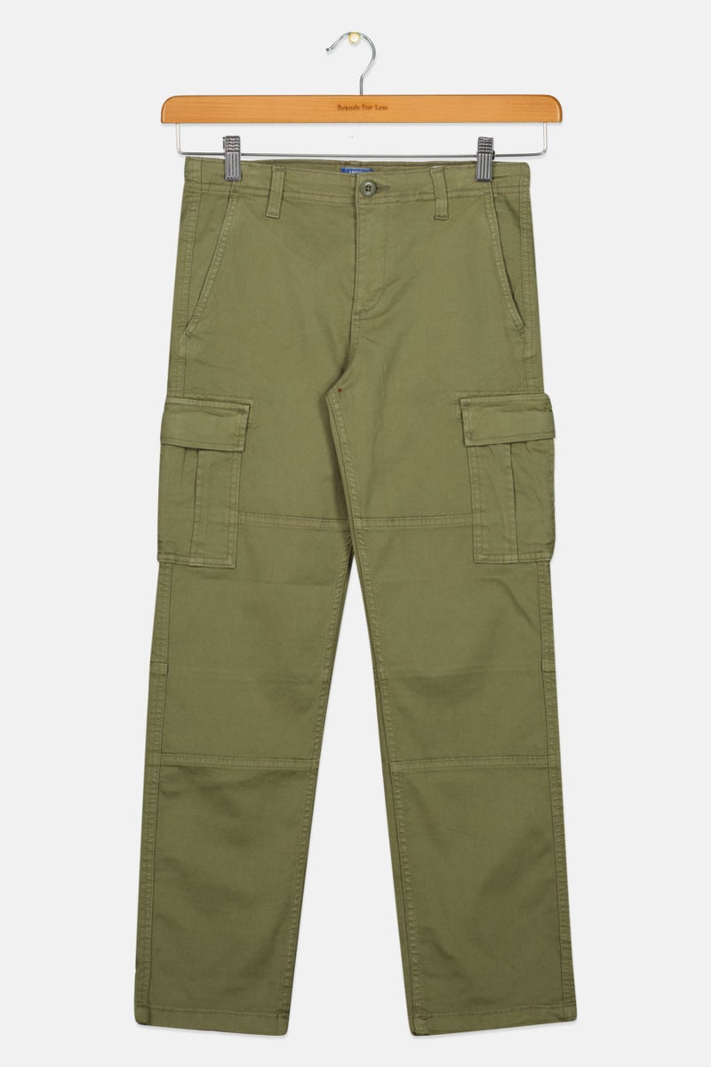 JACK & JONES سروال كارجو عادي للأطفال الأولاد، زيتوني غامق - Image 2