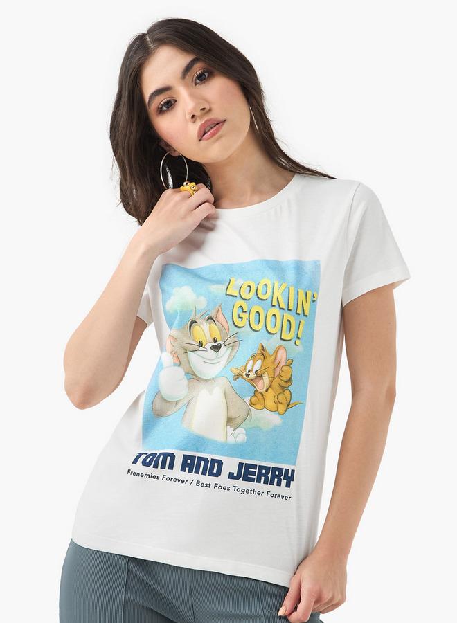SP Characters Tom and Jerry Print T-shirt - Image 1