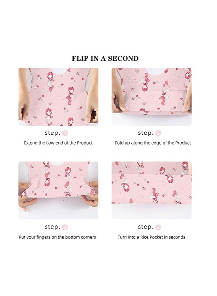 Baby Disposable Bibs Feeding Disposal Bib, Babies Self feeding Food Catcher, Waterproof Large Pocket Soft Leak Proof and Convenient Suitable for Infants Feeding Traveling Outdoor Use 25pcs - Image 5
