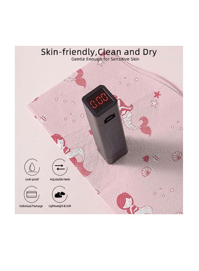 Baby Disposable Bibs Feeding Disposal Bib, Babies Self feeding Food Catcher, Waterproof Large Pocket Soft Leak Proof and Convenient Suitable for Infants Feeding Traveling Outdoor Use 25pcs - Image 3