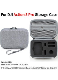 Generic Carrying Case for DJI Osmo Action 5 Pro Camera Portable Travel Bag Protective Handbag Storage Bag for DJI Osmo Action 5 Pro Sport Camera Accessories (Gray)  - Image 3
