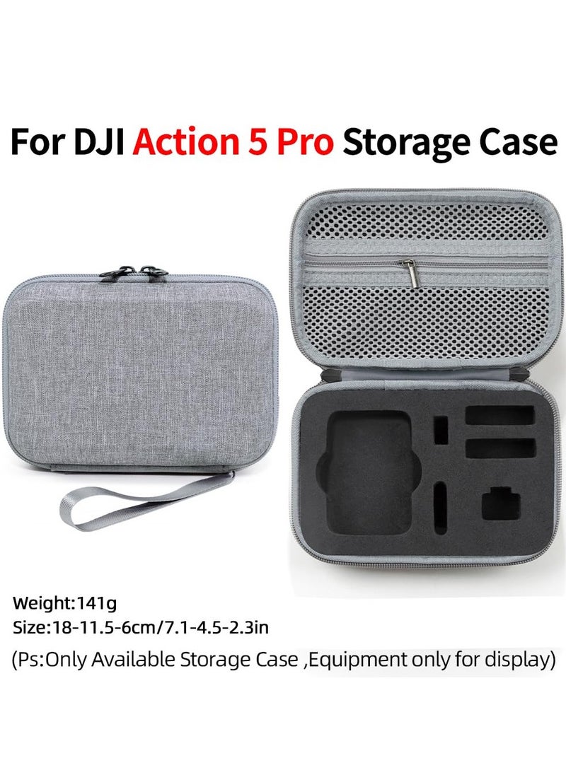 Generic - Carrying Case for DJI Osmo Action 5 Pro Camera Portable Travel Bag Protective Handbag Storage Bag for DJI Osmo Action 5 Pro Sport Camera Accessories (Gray) - Image 1
