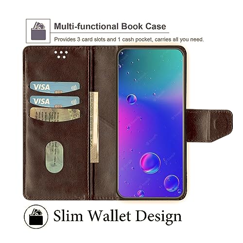 SBMS Faux Leather Flip Cover for Motorola Moto One Fusion Plus Back Cover Case with Magnatic Closure | Inbuilt Stand | Card & Money Pocket (Coffe Brown) - Image 4