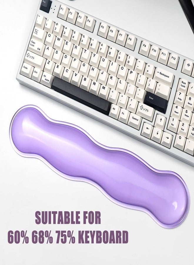 Sumgsn Ergonomic Silicone Gel Keyboard and Mouse Wrist Rest Set - Clear Wrist Rest for Keyboard 60%/68%/75%, Comfort & Support for Typing and Gaming(Purple) - Image 2