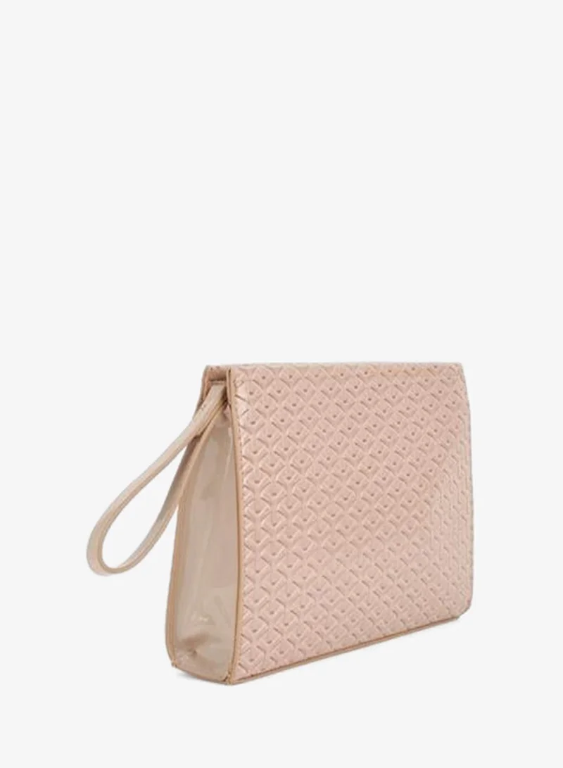 Vivaq Women's Petunia Textured Vizon Lined Synthetic Leather Wrist-Strap Portfolio Handbag and Clutch.