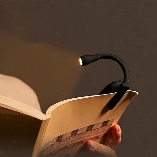 Parssufy ABS Study Lamp With 3 Modes - Portable Reading Light for Students, Eye-Caring LED Book Light With Clip (Black) - Image 2