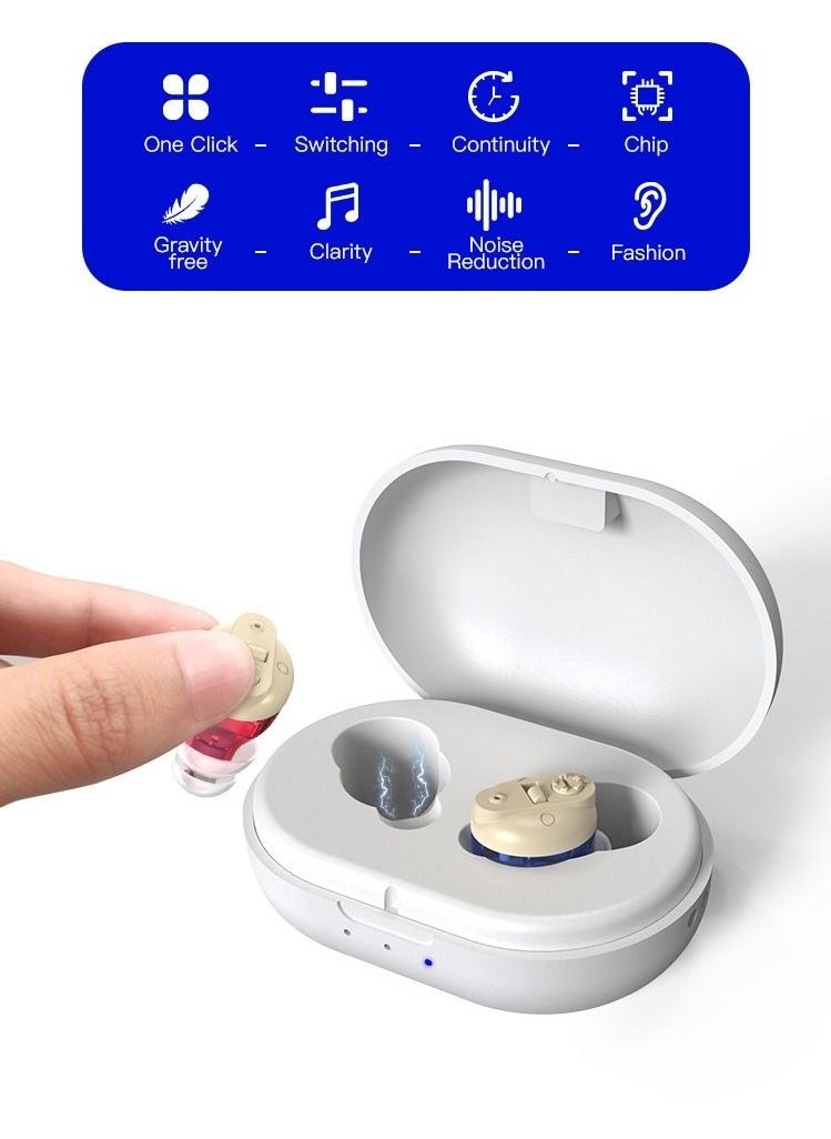 Invisible Hearing Amplifier Mini Inner Ear Digital Rechargeable Hearing Aid Portable Voice Amplifier for hearing loss