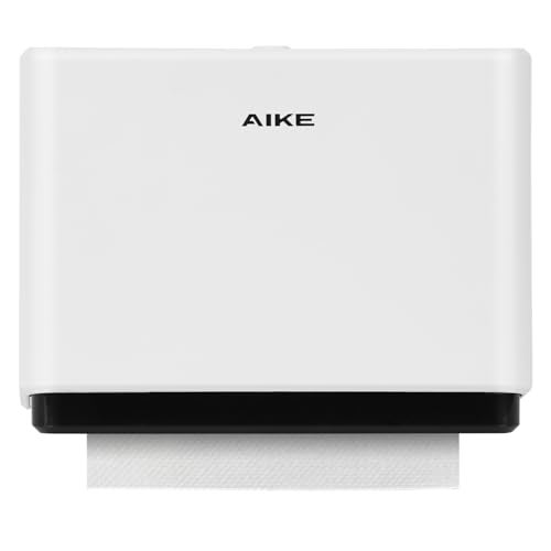 AIKE Wall Mount Paper Towel Dispenser, Fit Multifold Paper Towel Folded Size 10"x3.1" or Smaller, 200 Sheets Capacity White Finish - Image 1