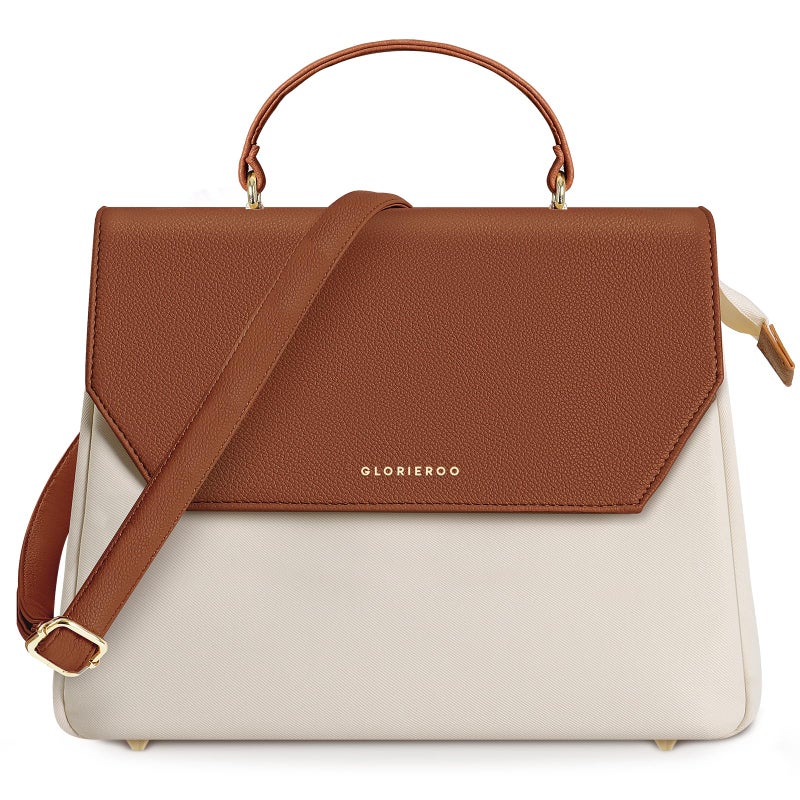 GLORIEROO Lunch Box Tote Women - Fashion Stylish Vegan Leather Insulated Lunch Bag with Removable Strap for Work - Teacher Mothers Day Christmas Gifts for Women - Image 1