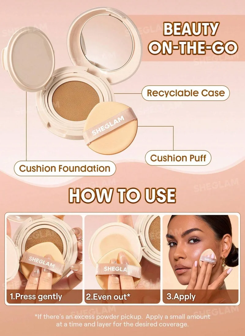 Sheglam  Lock & Go Long-Lasting Cushion Foundation-Golden for Women | Best Price UAE