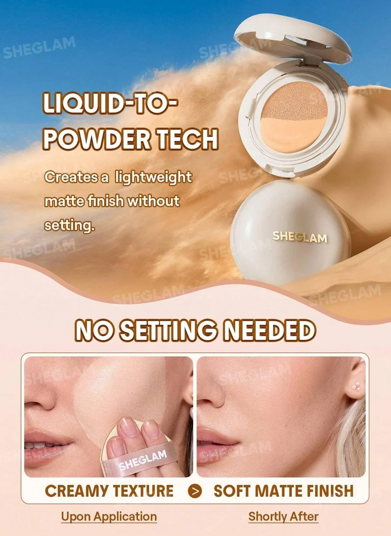 Sheglam  Lock & Go Long-Lasting Cushion Foundation-Golden for Women | Best Price UAE