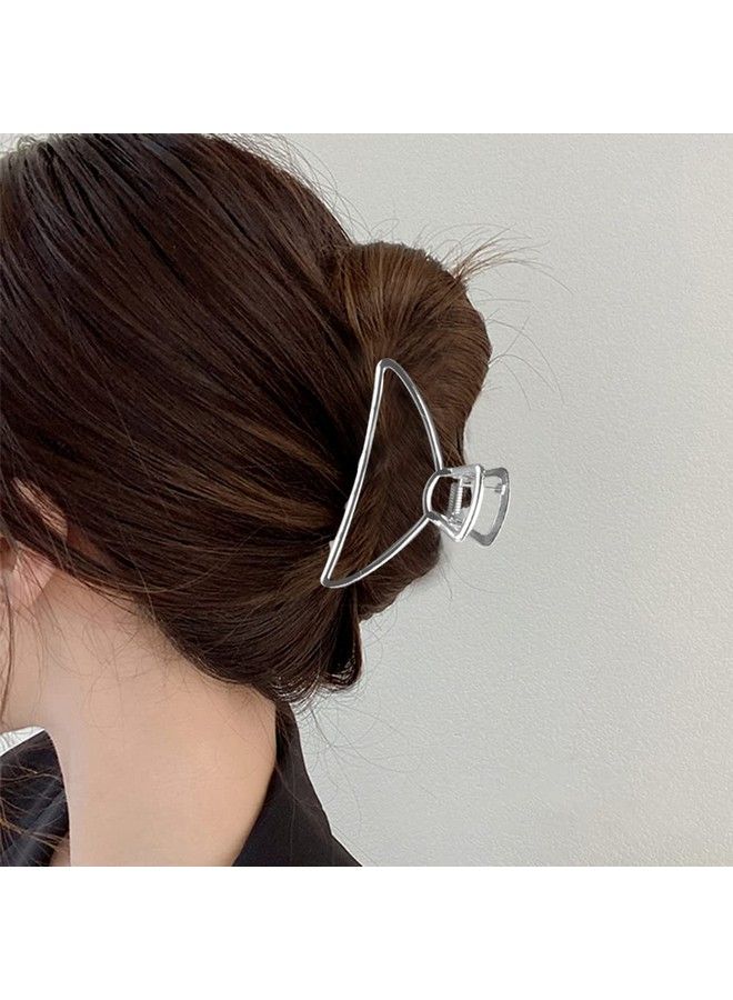 VinBee Metal Hair Clips For Women Hair Claw Clips Medium For Thick Hair 3 Pack (Silver + Gold + Rose Gold) - Image 3