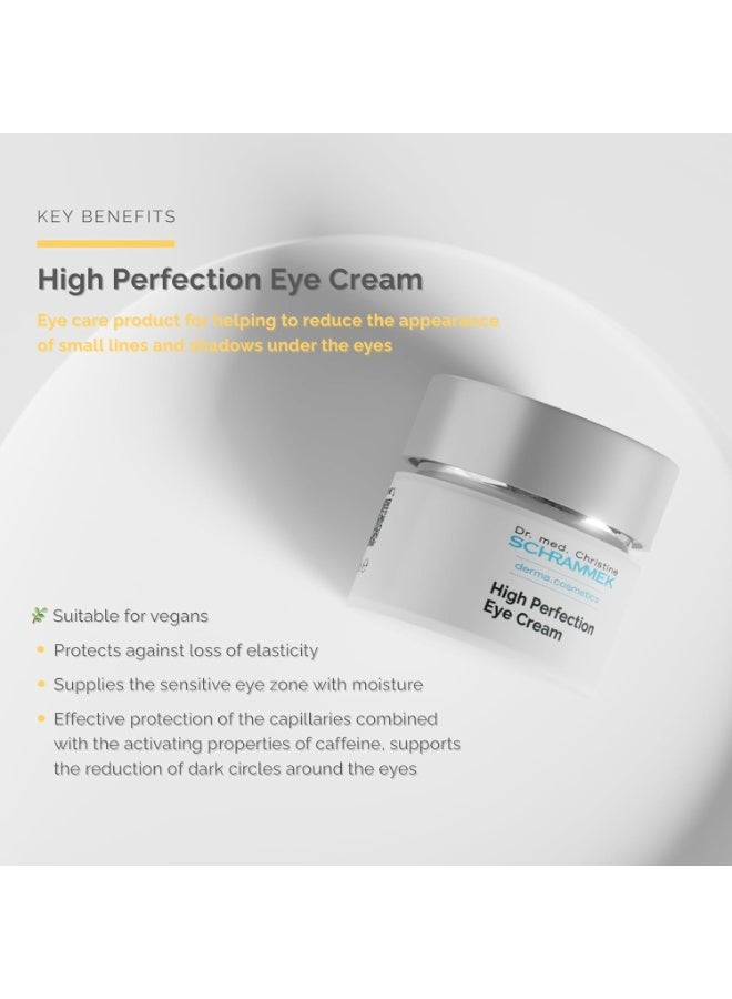 Schrammek High Perfection Eye Cream 05 fl oz Eye Care Product Reduces Lines Shadows Under the Eyes Caffeine Eye Cream Skin Care Dr - Image 2