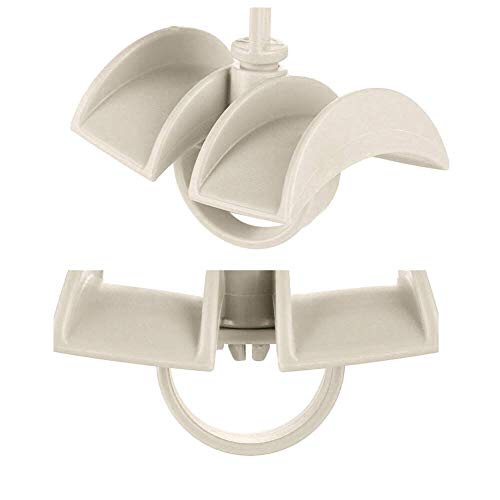 KolorFish Rotating Handbag Hanger Rack Closet Storage Organizer Hooks for Ladies Bag Belt Tie Scarf (Pack of 4) Cream - Image 4