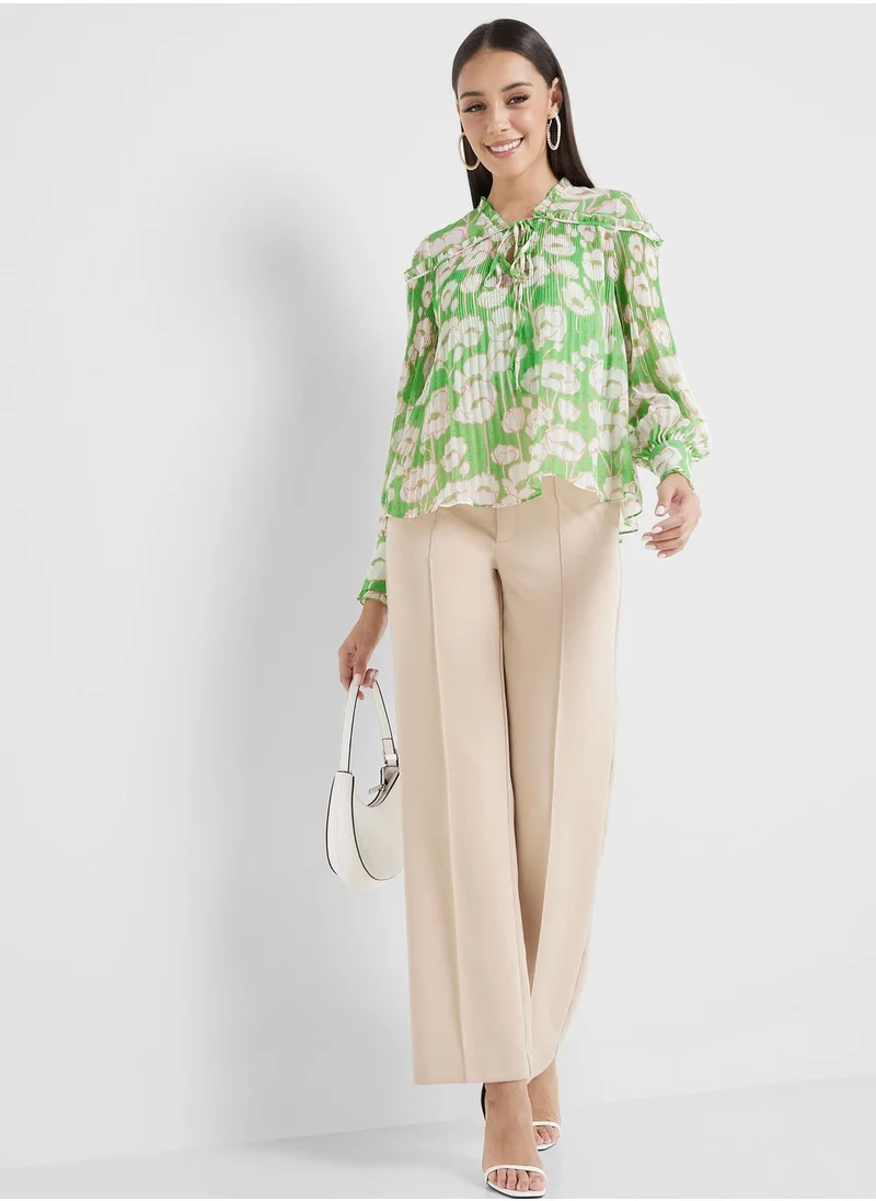 Ted Baker V-Neck Floral Printed Top