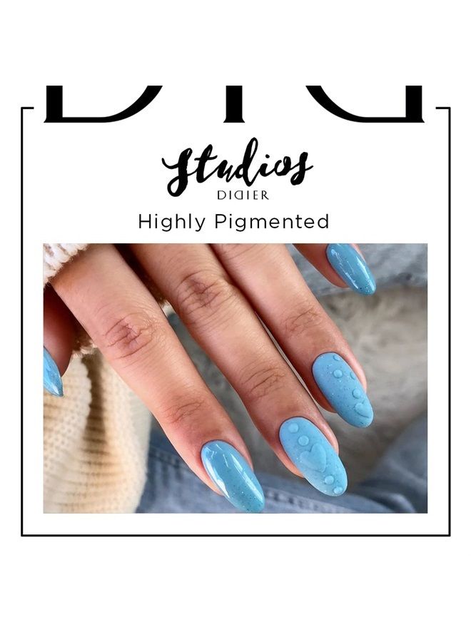 DIDIER LAB Studios Gel Polish Dusty Blue - Professional Manicure Pedicure Products - Rich Pigment for Complete Nail Coverage - Flawless Shine - Suitable for Beginners - For UV Lamp - Gift for Women - Image 2