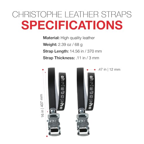 Zefal Christophe Leather Toe-Straps – Black | Premium 370mm Cycling Toe Straps with Steel Buckles | Genuine Leather Foot Retention for Track, Touring, Vintage & Fixed-Gear Bikes - Image 5