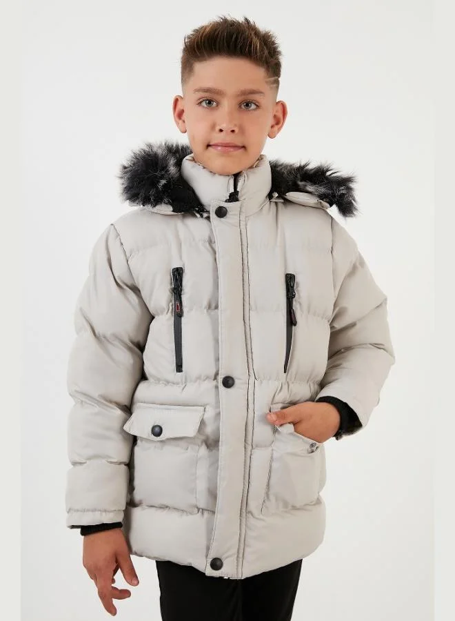 Lela  Lela Boys' Waterproof Winter Coat with Plush Lining and Removable Hood - JACKET 5760022 for Kids | Best Price UAE