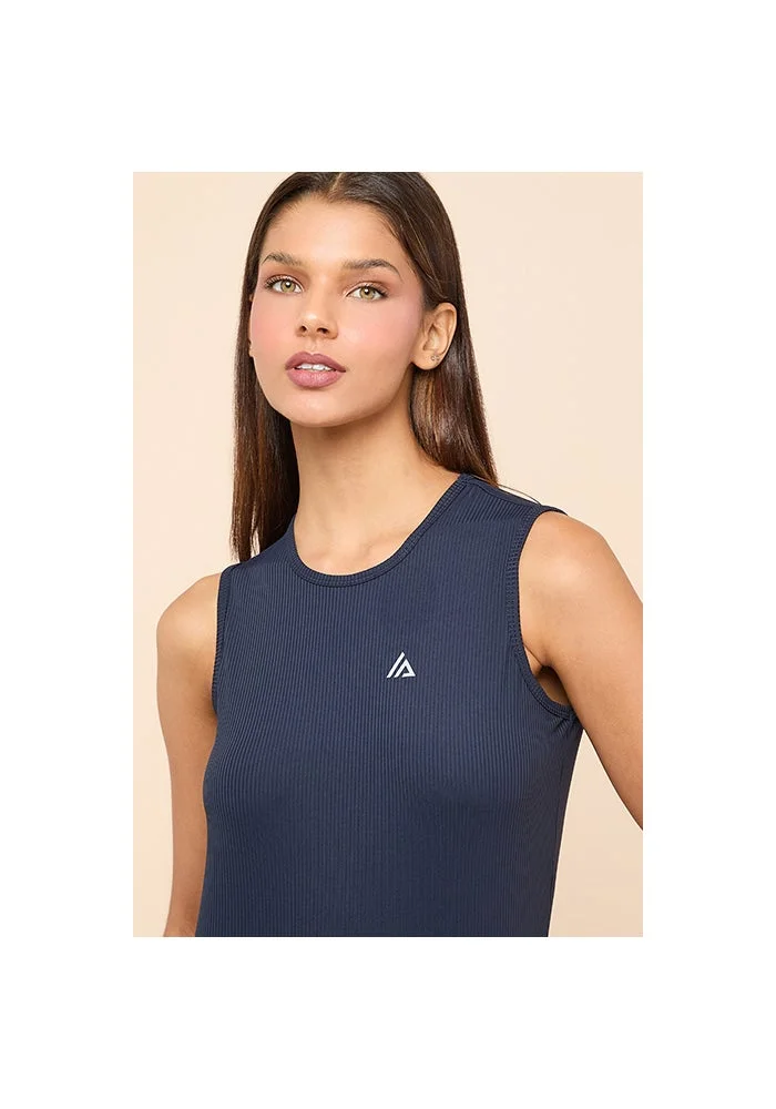 R&b  Logo Detail Sleeveless Active T-Shirt With Crew Neck for Women | Best Price UAE