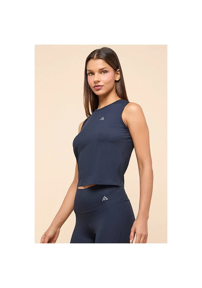 R&b  Logo Detail Sleeveless Active T-Shirt With Crew Neck for Women | Best Price UAE
