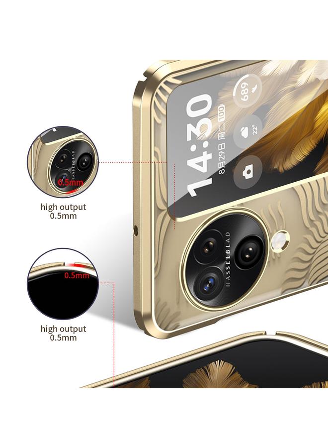 S-TOP Case For OPPO Find N3 Flip Angel Wings Electroplated Frosted Phone Case - Image 4