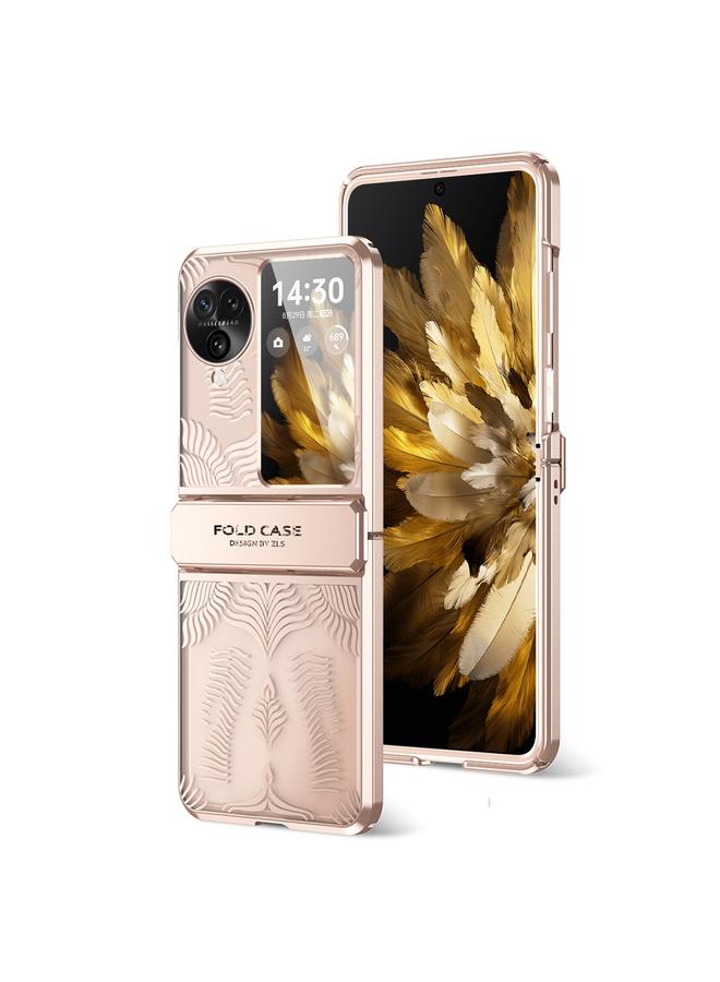 S-TOP Case For OPPO Find N3 Flip Angel Wings Electroplated Frosted Phone Case - Image 1