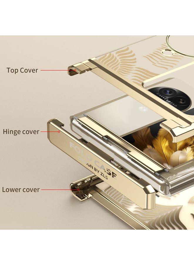 S-TOP Case For OPPO Find N3 Flip Angel Wings Electroplated Frosted Phone Case - Image 3