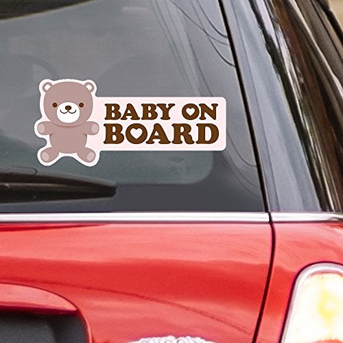 Oliver's Labels Baby on Board Decals - Teddy Bear Baby Vinyl Window Car Decal Sticker - Image 2
