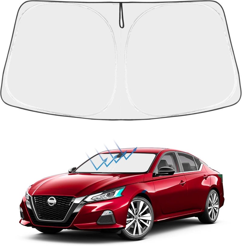 Proadsy Windshield Sun Shade Custom Fit 2023 2022 2021 2020 2019 Nissan Altima Foldable Sunshade Protector - Image 1